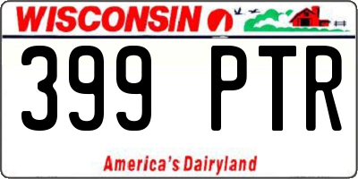 WI license plate 399PTR