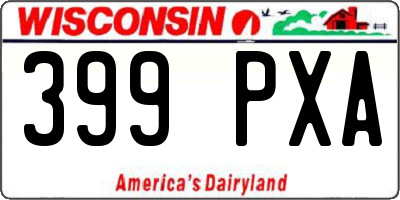 WI license plate 399PXA