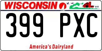 WI license plate 399PXC