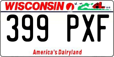 WI license plate 399PXF