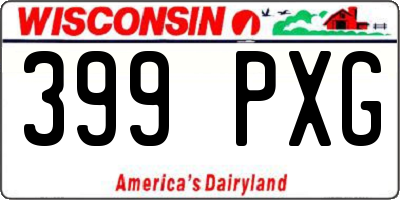 WI license plate 399PXG
