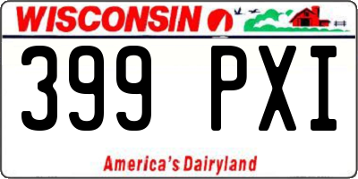 WI license plate 399PXI