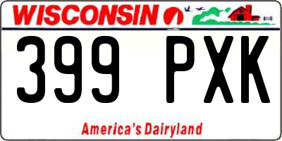 WI license plate 399PXK