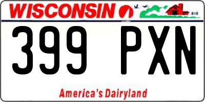 WI license plate 399PXN