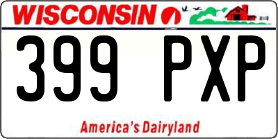 WI license plate 399PXP