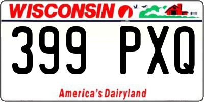 WI license plate 399PXQ