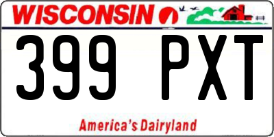 WI license plate 399PXT