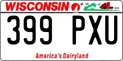 WI license plate 399PXU