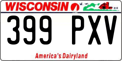 WI license plate 399PXV