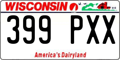 WI license plate 399PXX