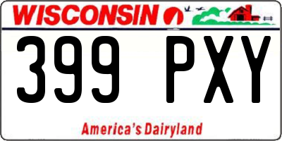 WI license plate 399PXY
