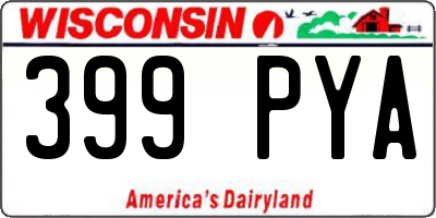WI license plate 399PYA