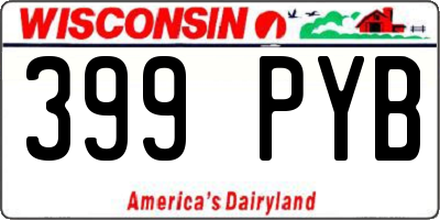WI license plate 399PYB