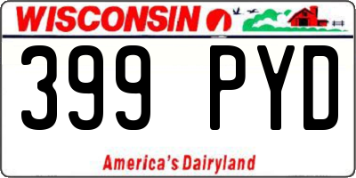 WI license plate 399PYD