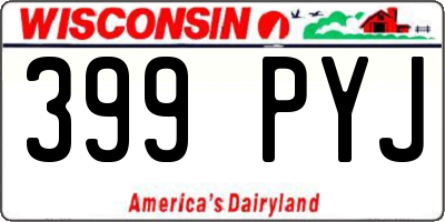 WI license plate 399PYJ