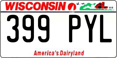 WI license plate 399PYL