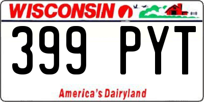 WI license plate 399PYT