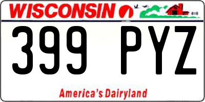 WI license plate 399PYZ