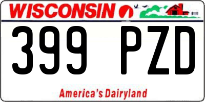 WI license plate 399PZD