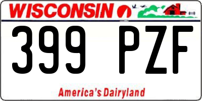 WI license plate 399PZF