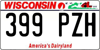 WI license plate 399PZH
