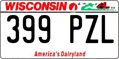 WI license plate 399PZL