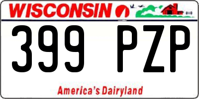 WI license plate 399PZP
