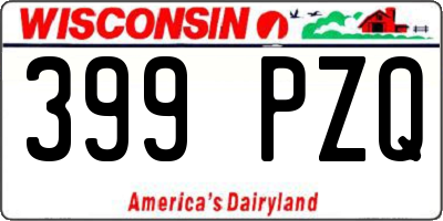 WI license plate 399PZQ