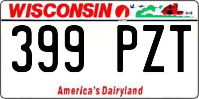 WI license plate 399PZT
