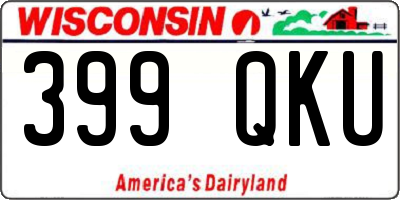 WI license plate 399QKU