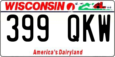 WI license plate 399QKW