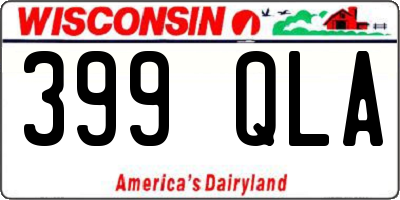 WI license plate 399QLA