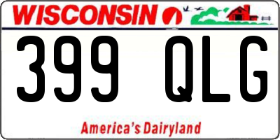 WI license plate 399QLG