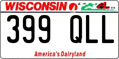 WI license plate 399QLL