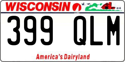 WI license plate 399QLM