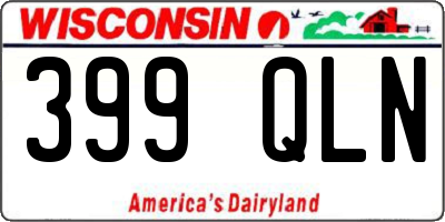 WI license plate 399QLN