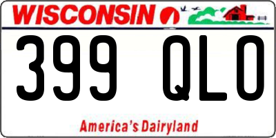 WI license plate 399QLO