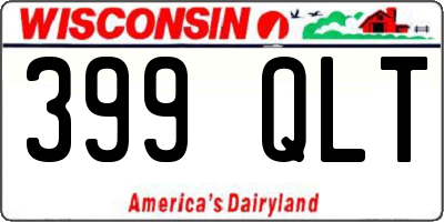 WI license plate 399QLT