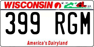 WI license plate 399RGM