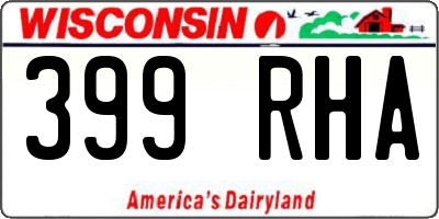 WI license plate 399RHA
