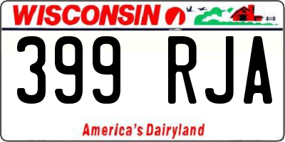 WI license plate 399RJA