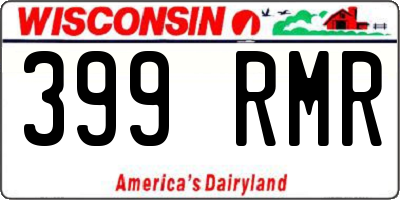 WI license plate 399RMR