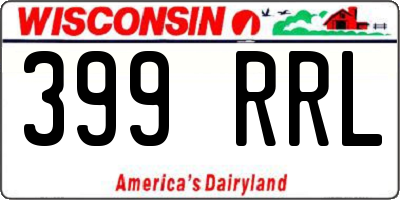 WI license plate 399RRL