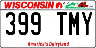 WI license plate 399TMY