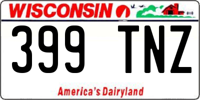 WI license plate 399TNZ