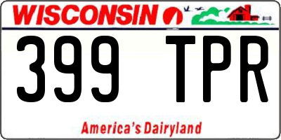 WI license plate 399TPR