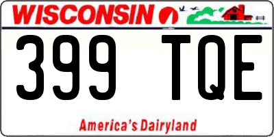 WI license plate 399TQE
