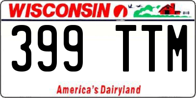 WI license plate 399TTM