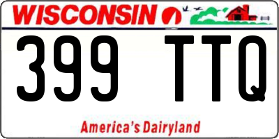WI license plate 399TTQ