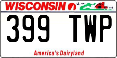 WI license plate 399TWP